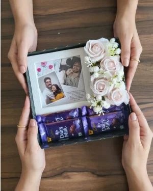 Personalized Photo Frame & Chocolate Gift Hamper