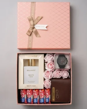 Luxury Men's Gift Hamper with Wallet, Watch & Perfume