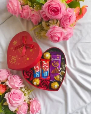 Luxury Heart Shape Chocolate & Photo Gift Hamper