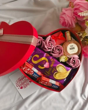 Luxury Heart Shape Chocolate & Perfume Gift Box