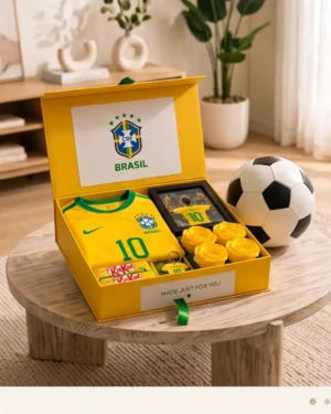 Brazil Football Fan Birthday Gift Hamper