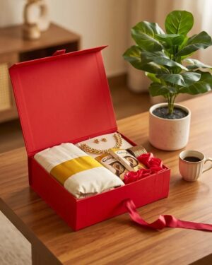 Premium Saree & Jewellery Gift Hamper