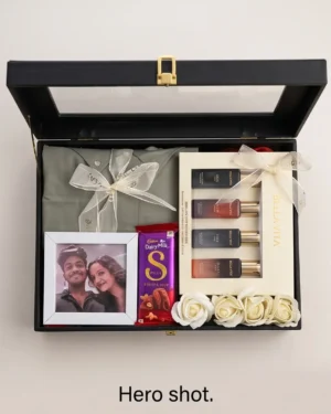 Premium Personalized Men's Gift Hamper with Photo Frame & Bella Vita Perfume Set