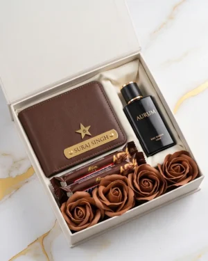 Premium Personalized Wallet & Perfume Gift Hamper