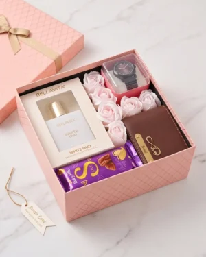 Luxury Personalized Gift Hamper with Wallet, Watch & Bella Vita Perfume