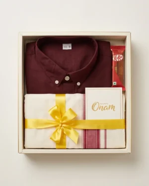 Premium Onam Shirt & Mundu Gift Hamper
