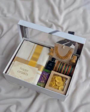 Premium Onam Saree Jewellery Gift Hamper