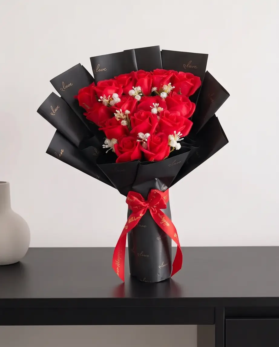 Premium Luxury Red Rose Bouquet - Image 3