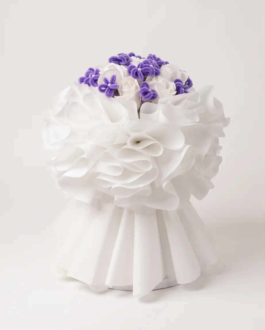 Premium White & Lavender Flower Bouquet
