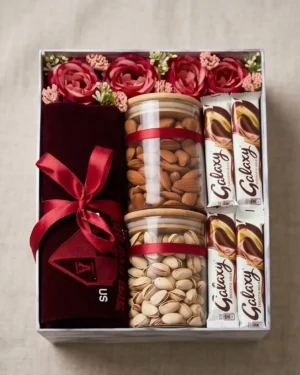 Premium Dry Fruits, Chocolate & Towel Gift Hamper