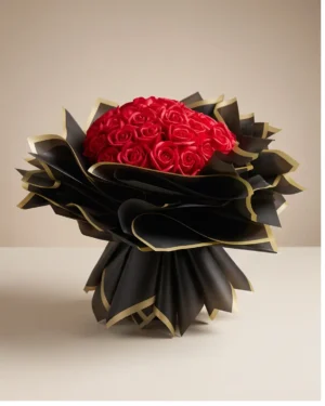 Luxury Red Rose Bouquet (Black Edition)