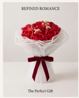 Refined Romance Red Rose Bouquet