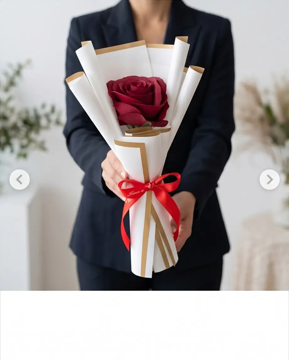 Single Rose Bouquet - Image 2