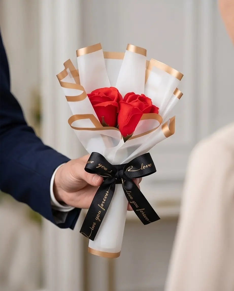 Two Red Rose Bouquet - Image 3